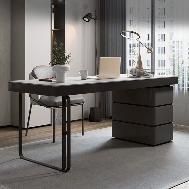 Zeitgenössischer Stein Schreibtisch Schlafzimmer Büroschreibtisch mit 3 Schubladen