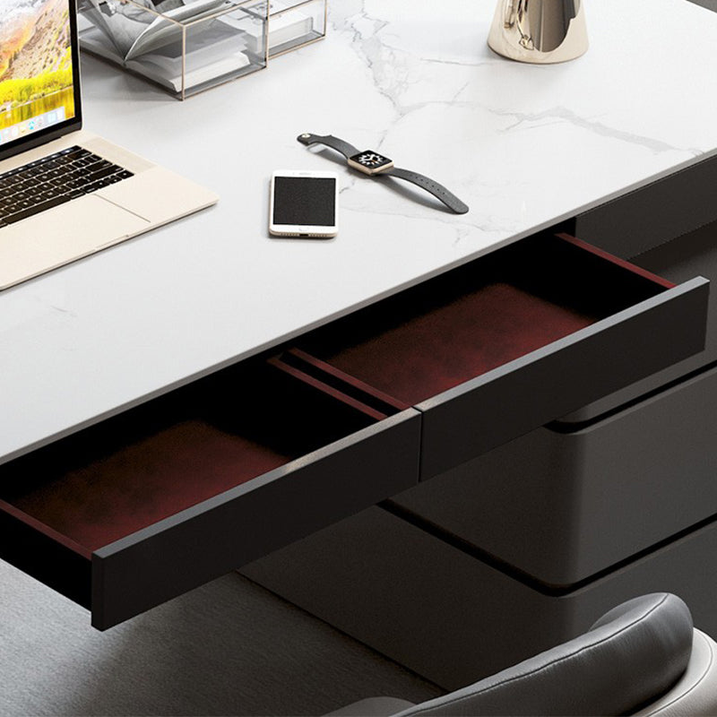Zeitgenössischer Stein Schreibtisch Schlafzimmer Büroschreibtisch mit 3 Schubladen