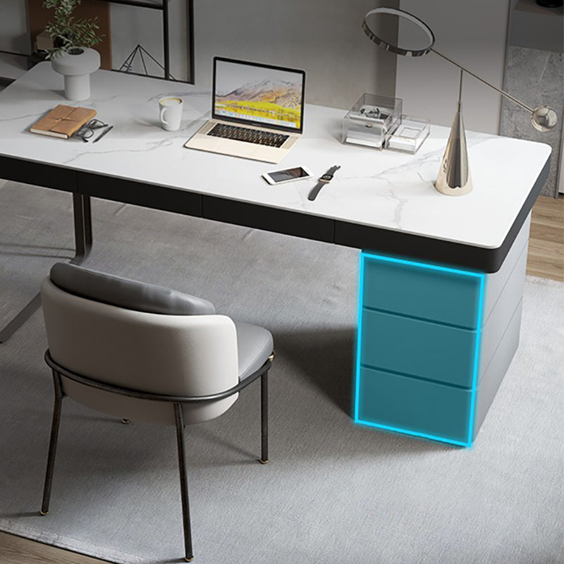 Zeitgenössischer Stein Schreibtisch Schlafzimmer Büroschreibtisch mit 3 Schubladen
