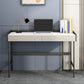 Stone Contemporary Writing Desk Bedroom Office Desk with Black Legs 55.1"L x 19.7"W x 30.3"H Clearhalo 'furn' 'furn_office_desk' 'Furniture' 'Office Desks' 'Office Furniture' 'office_desk' 6647822