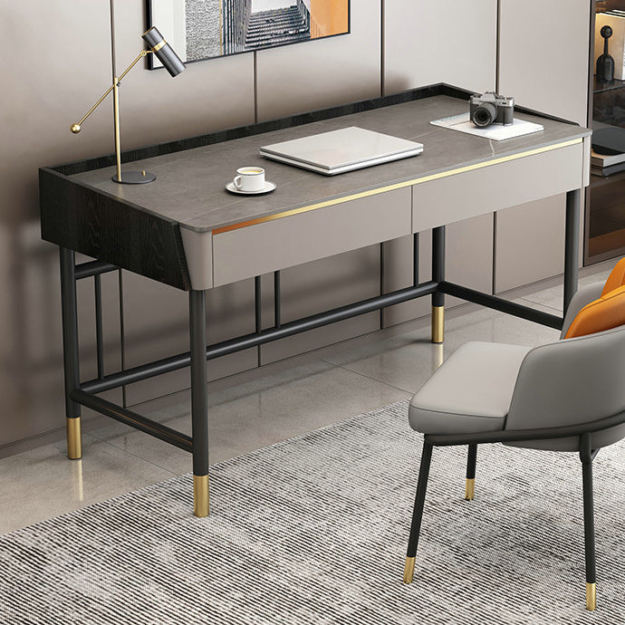 Classic Glam Office Bureau Reckin Recangle RECTANGE Bureau avec 2 tiroirs