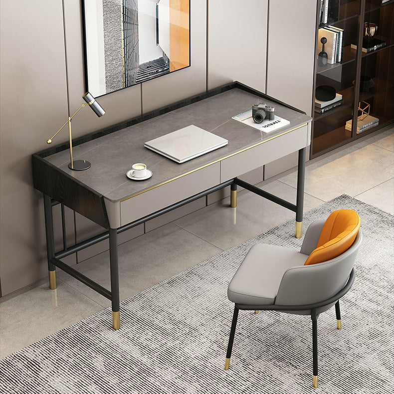 Classic Glam Office Bureau Reckin Recangle RECTANGE Bureau avec 2 tiroirs