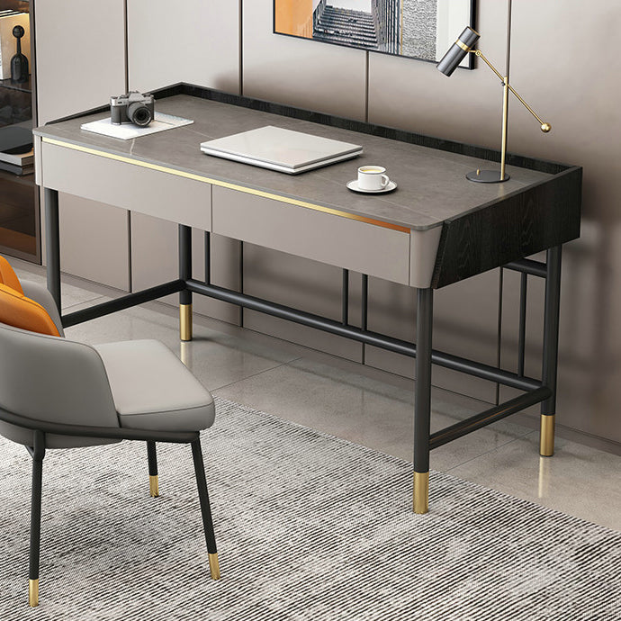 Classic Glam Office Bureau Reckin Recangle RECTANGE Bureau avec 2 tiroirs