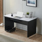 29.25 Inch H Contemporary Office Desk Manufactured Wood Computer Desk White-Black Clearhalo 'furn' 'furn_office_desk' 'Furniture' 'Office Desks' 'Office Furniture' 'office_desk' 6647847