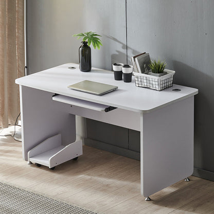 29.25 Inch H Contemporary Office Desk Manufactured Wood Computer Desk White Clearhalo 'furn' 'furn_office_desk' 'Furniture' 'Office Desks' 'Office Furniture' 'office_desk' 6647856