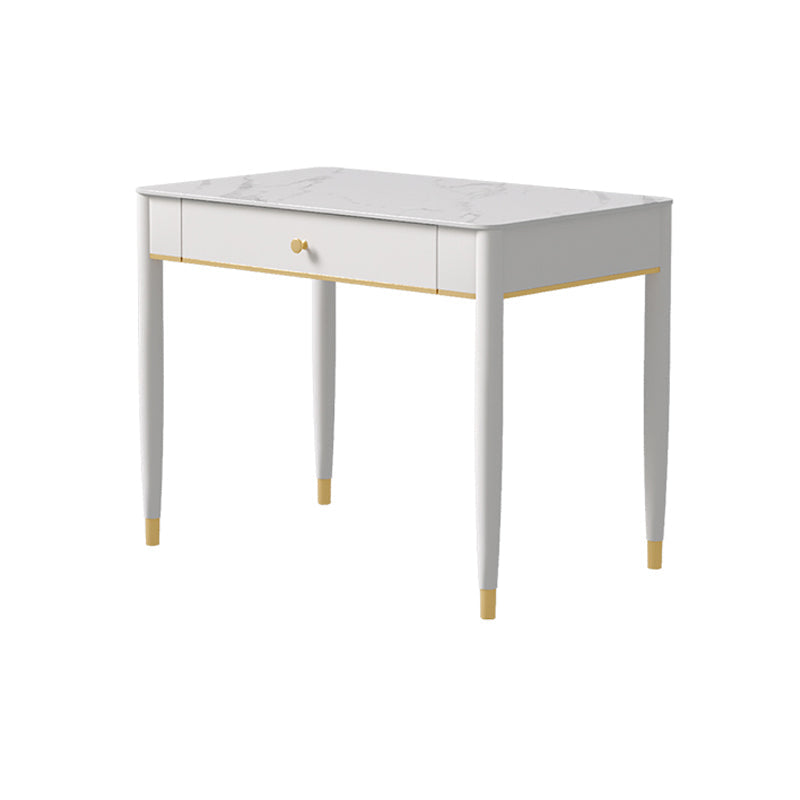 Rechteckiger zeitgenössischer Schreibtisch Stein Büro -Schreibtisch mit 1/2 Schubladen