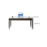 Contemporary Stone Office Desk 2 Drawers Parsons Base Writing Desk Clearhalo 'furn' 'furn_office_desk' 'Furniture' 'Office Desks' 'Office Furniture' 'office_desk' 6647989