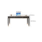 Contemporary Stone Office Desk 2 Drawers Parsons Base Writing Desk Clearhalo 'furn' 'furn_office_desk' 'Furniture' 'Office Desks' 'Office Furniture' 'office_desk' 6647990