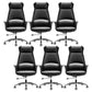 Modern Leather Desk Chair Adjustable Seat Height Task Chair for Office