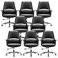 Modern Leather Desk Chair Adjustable Seat Height Task Chair for Office