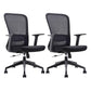 Fixed Arms Office Chair Upholstered No Distressing Modern Desk Chair Black 2 Piece Set Casters Included Clearhalo 'furn' 'furn_office_chair' 'Furniture' 'Office Chairs' 'Office Furniture' 'office_chair' 6649543