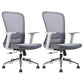 Fixed Arms Office Chair Upholstered No Distressing Modern Desk Chair White 2 Piece Set Casters Included Clearhalo 'furn' 'furn_office_chair' 'Furniture' 'Office Chairs' 'Office Furniture' 'office_chair' 6649550