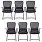 Fixed Arms Office Chair Upholstered No Distressing Modern Desk Chair Black 6 Piece Set Casters Not Included Clearhalo 'furn' 'furn_office_chair' 'Furniture' 'Office Chairs' 'Office Furniture' 'office_chair' 6649562