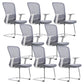 Fixed Arms Office Chair Upholstered No Distressing Modern Desk Chair White 8 Piece Set Casters Not Included Clearhalo 'furn' 'furn_office_chair' 'Furniture' 'Office Chairs' 'Office Furniture' 'office_chair' 6649567