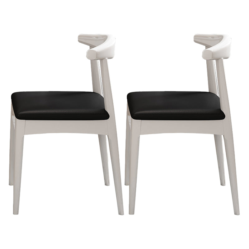 Contemporary No Arm Conference Chair Wood Chair with Legs for Office White 2 Piece Set Clearhalo 'furn' 'furn_office_chair' 'Furniture' 'Office Chairs' 'Office Furniture' 'office_chair' 6649571