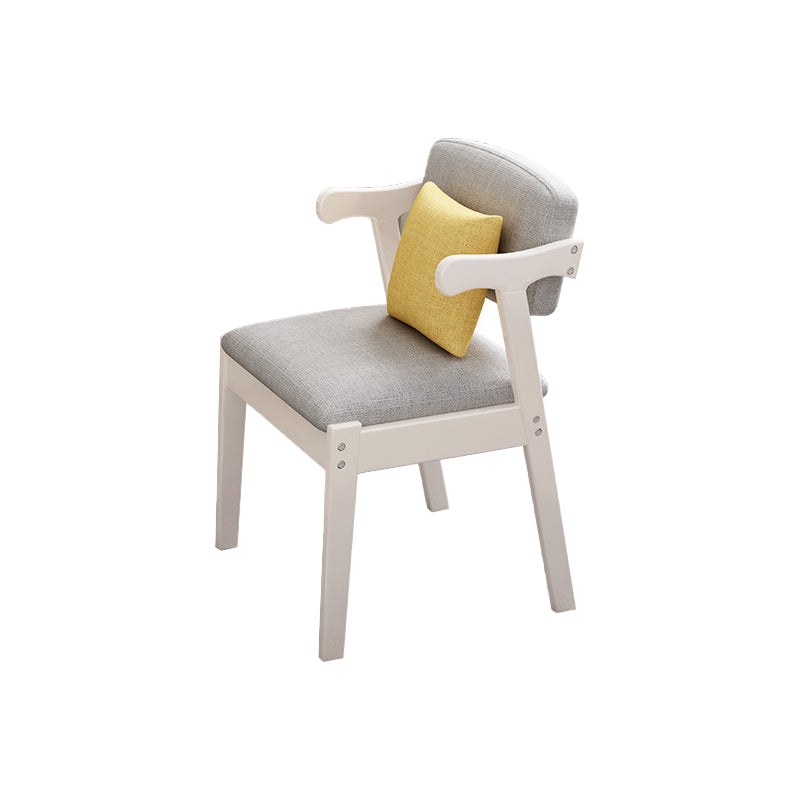 Contemporary No Arm Conference Chair Wood Chair with Legs for Office Ivory 1 Piece Clearhalo 'furn' 'furn_office_chair' 'Furniture' 'Office Chairs' 'Office Furniture' 'office_chair' 6649580