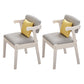 Contemporary No Arm Conference Chair Wood Chair with Legs for Office Ivory 2 Piece Set Clearhalo 'furn' 'furn_office_chair' 'Furniture' 'Office Chairs' 'Office Furniture' 'office_chair' 6649581