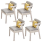 Contemporary No Arm Conference Chair Wood Chair with Legs for Office Ivory 4 Piece Set Clearhalo 'furn' 'furn_office_chair' 'Furniture' 'Office Chairs' 'Office Furniture' 'office_chair' 6649584