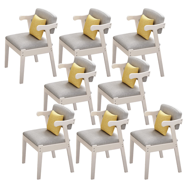 Contemporary No Arm Conference Chair Wood Chair with Legs for Office Ivory 8 Piece Set Clearhalo 'furn' 'furn_office_chair' 'Furniture' 'Office Chairs' 'Office Furniture' 'office_chair' 6649587