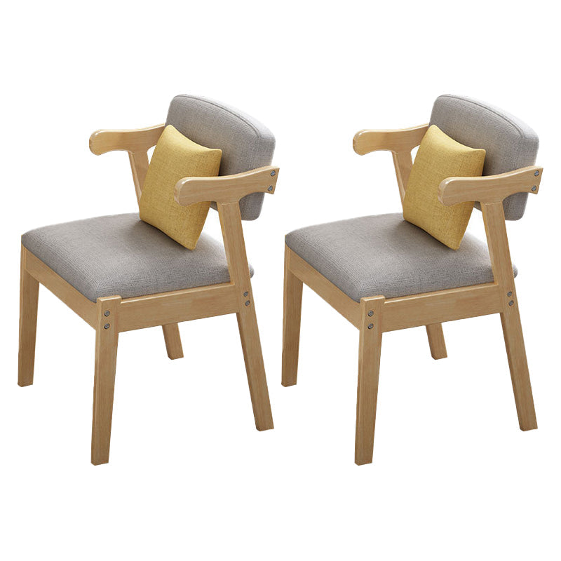 Contemporary No Arm Conference Chair Wood Chair with Legs for Office Khaki 2 Piece Set Clearhalo 'furn' 'furn_office_chair' 'Furniture' 'Office Chairs' 'Office Furniture' 'office_chair' 6649590