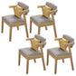 Contemporary No Arm Conference Chair Wood Chair with Legs for Office Khaki 4 Piece Set Clearhalo 'furn' 'furn_office_chair' 'Furniture' 'Office Chairs' 'Office Furniture' 'office_chair' 6649593