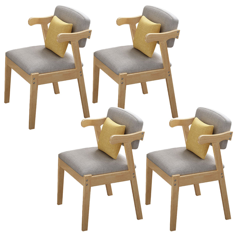 Contemporary No Arm Conference Chair Wood Chair with Legs for Office Khaki 4 Piece Set Clearhalo 'furn' 'furn_office_chair' 'Furniture' 'Office Chairs' 'Office Furniture' 'office_chair' 6649593
