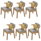 Contemporary No Arm Conference Chair Wood Chair with Legs for Office Khaki 6 Piece Set Clearhalo 'furn' 'furn_office_chair' 'Furniture' 'Office Chairs' 'Office Furniture' 'office_chair' 6649594