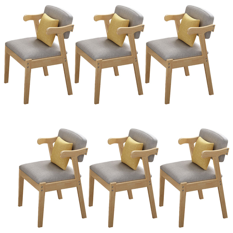 Contemporary No Arm Conference Chair Wood Chair with Legs for Office Khaki 6 Piece Set Clearhalo 'furn' 'furn_office_chair' 'Furniture' 'Office Chairs' 'Office Furniture' 'office_chair' 6649594