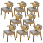 Contemporary No Arm Conference Chair Wood Chair with Legs for Office Khaki 8 Piece Set Clearhalo 'furn' 'furn_office_chair' 'Furniture' 'Office Chairs' 'Office Furniture' 'office_chair' 6649595