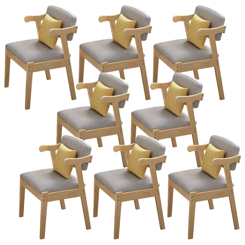 Contemporary No Arm Conference Chair Wood Chair with Legs for Office Khaki 8 Piece Set Clearhalo 'furn' 'furn_office_chair' 'Furniture' 'Office Chairs' 'Office Furniture' 'office_chair' 6649595