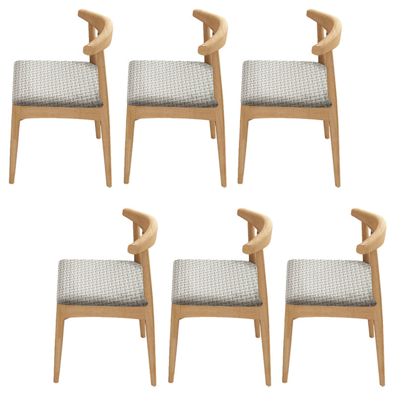 Contemporary No Arm Conference Chair Wood Chair with Legs for Office Light Brown 6 Piece Set Clearhalo 'furn' 'furn_office_chair' 'Furniture' 'Office Chairs' 'Office Furniture' 'office_chair' 6649599