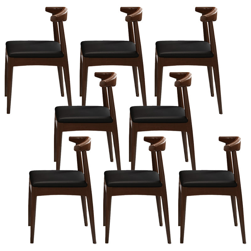 Contemporary No Arm Conference Chair Wood Chair with Legs for Office Walnut 8 Piece Set Clearhalo 'furn' 'furn_office_chair' 'Furniture' 'Office Chairs' 'Office Furniture' 'office_chair' 6649604