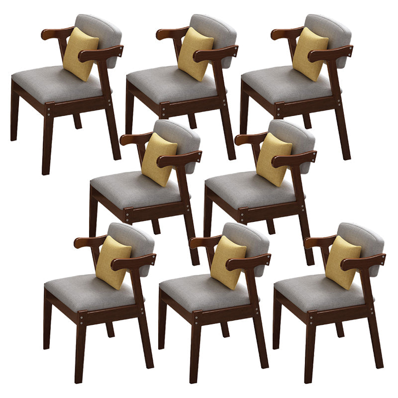 Contemporary No Arm Conference Chair Wood Chair with Legs for Office Dark Walnut 8 Piece Set Clearhalo 'furn' 'furn_office_chair' 'Furniture' 'Office Chairs' 'Office Furniture' 'office_chair' 6649608