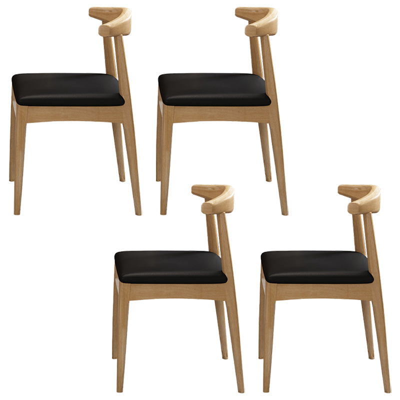 Contemporary No Arm Conference Chair Wood Chair with Legs for Office Natural 4 Piece Set Clearhalo 'furn' 'furn_office_chair' 'Furniture' 'Office Chairs' 'Office Furniture' 'office_chair' 6649610