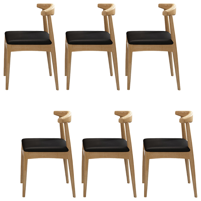 Contemporary No Arm Conference Chair Wood Chair with Legs for Office Natural 6 Piece Set Clearhalo 'furn' 'furn_office_chair' 'Furniture' 'Office Chairs' 'Office Furniture' 'office_chair' 6649611