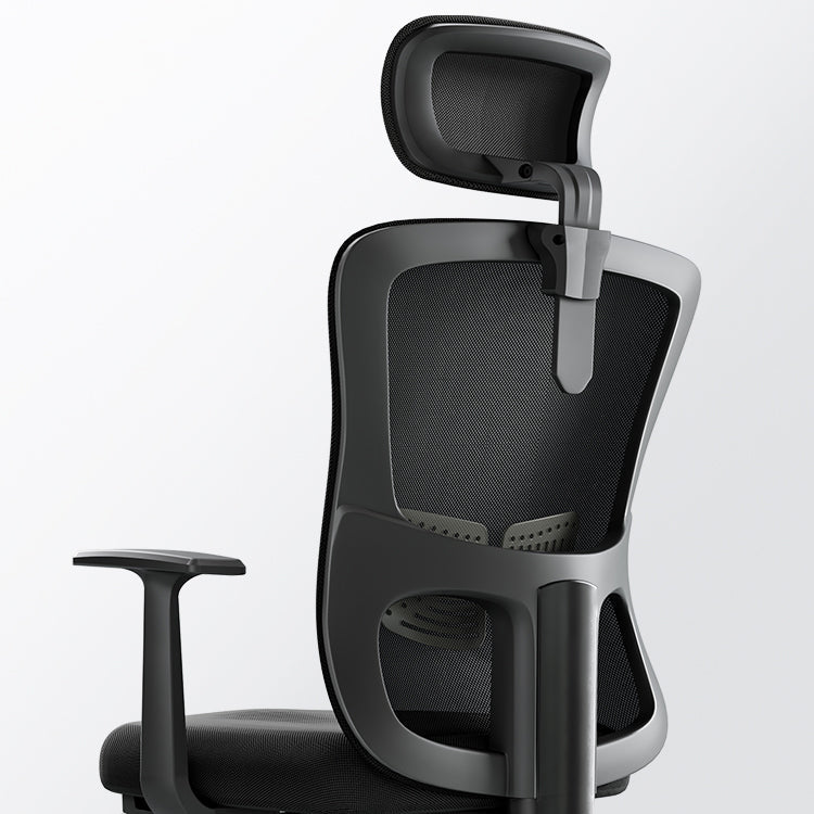 Modern Fixed Arms Bure stoel Verstelbare stoel Hoogte Zwarte bureaustoel met wielen