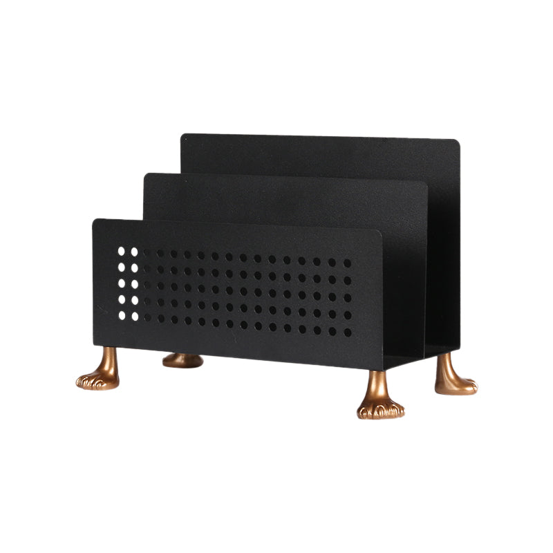 1 Shelf Metal Horizontal Bookshelf Standard Glam Closed Back Bookcase Black Clearhalo 'Bookcases' 'furn' 'furn_bookcases' 'Furniture' 'Office Furniture' 6649724