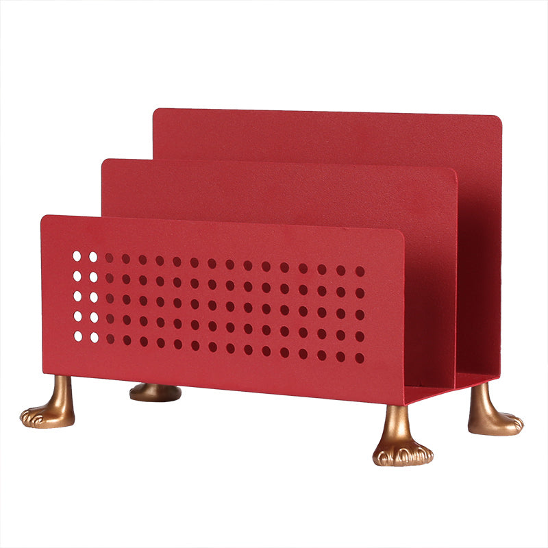 1 Shelf Metal Horizontal Bookshelf Standard Glam Closed Back Bookcase Red Clearhalo 'Bookcases' 'furn' 'furn_bookcases' 'Furniture' 'Office Furniture' 6649729