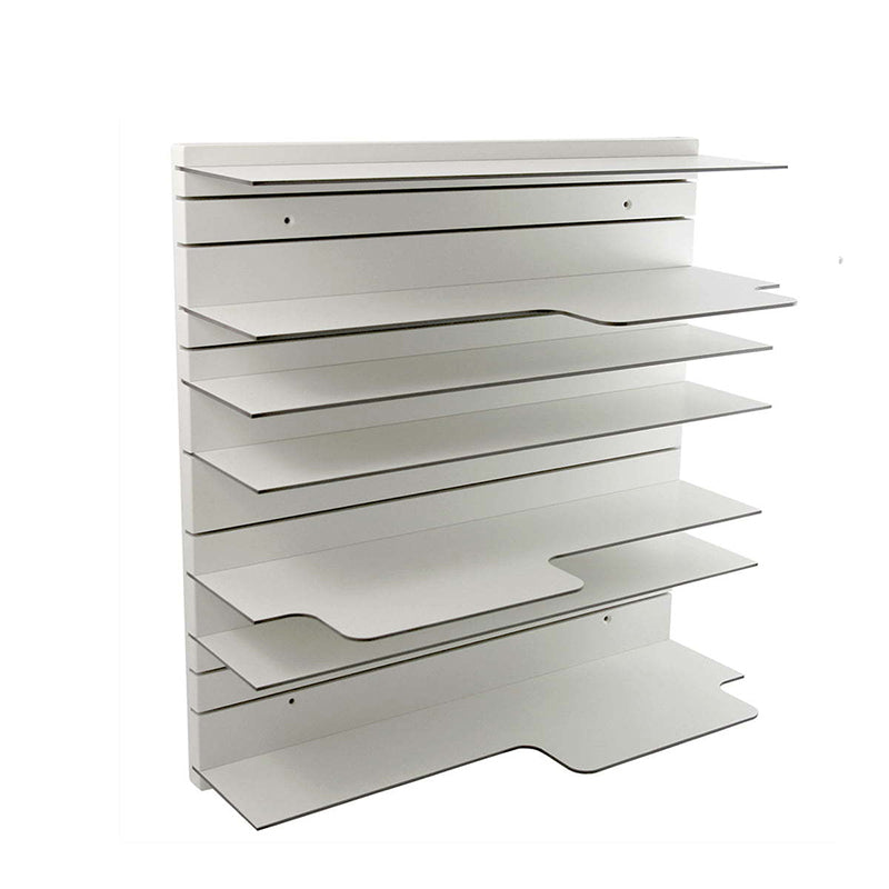 Industriële metalen boekenkast zwevende back -boekenplank met planken