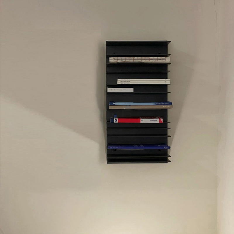 Industriële metalen boekenkast zwevende back -boekenplank met planken