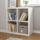 Modern Closed Back Bookcase Engineered Wood Bookshelf with Shelves for Home Office 23.6"L x 11.8"W x 25.6"H White Clearhalo 'Bookcases' 'furn' 'furn_bookcases' 'Furniture' 'Office Furniture' 6649892