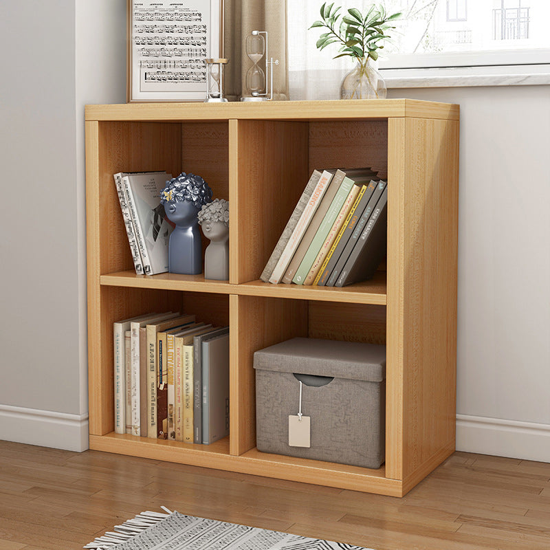 Modern Closed Back Bookcase Engineered Wood Bookshelf with Shelves for Home Office 23.6"L x 11.8"W x 25.6"H Light Walnut Clearhalo 'Bookcases' 'furn' 'furn_bookcases' 'Furniture' 'Office Furniture' 6649895