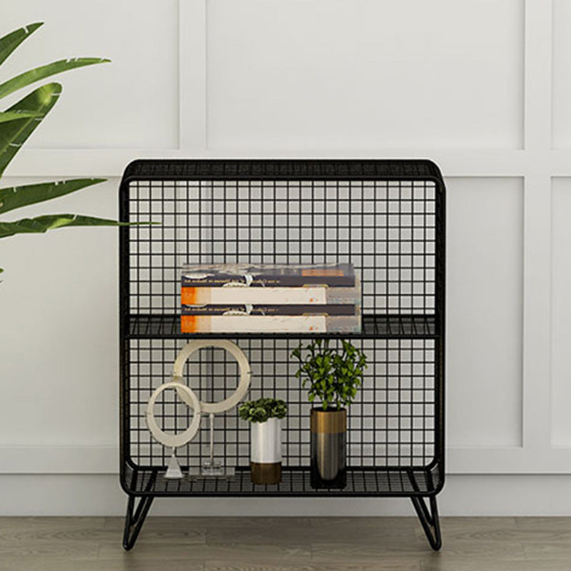 Glam Closed Back Bookshelf Standard Metal Bookcase with Shelves