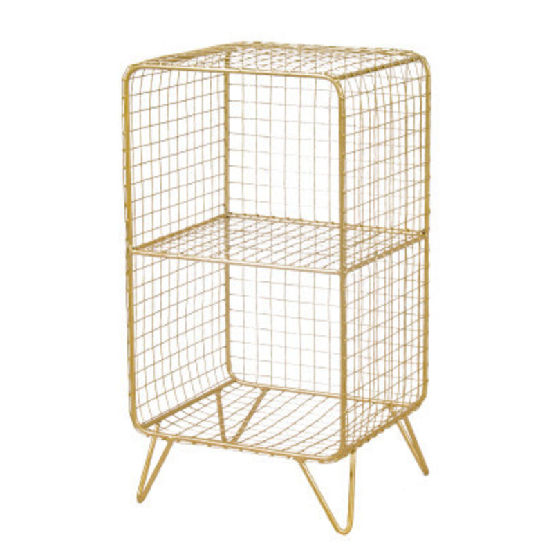 Glam Closed Back Bookshelf Standard Metal Bookcase with Shelves