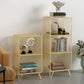 Glam Closed Back Bookshelf Standard Metal Bookcase with Shelves