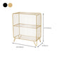 Glam Closed Back Bookshelf Standard Metal Bookcase with Shelves