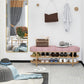 Glam 14.5" W Seating Bench Cushioned Shoe Storage Entryway and Bedroom Bench Clearhalo 'Benches' 'Chairs & Seating' 'furn' 'furn_benches' 'Furniture' 'Living Room Furniture' 6649930
