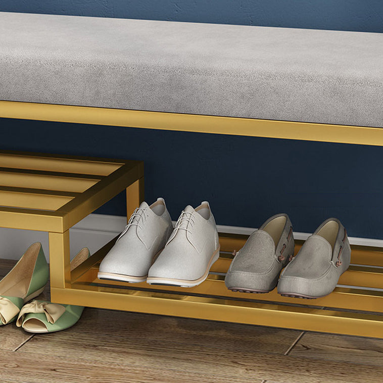 Glam 14" W Seating Bench Cushioned Rectangle Shoe Storage Entryway and Bedroom Bench Clearhalo 'Benches' 'Chairs & Seating' 'furn' 'furn_benches' 'Furniture' 'Living Room Furniture' 6649969