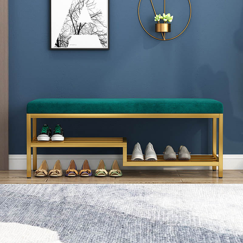 Glam 14" W Seating Bench Cushioned Rectangle Shoe Storage Entryway and Bedroom Bench Clearhalo 'Benches' 'Chairs & Seating' 'furn' 'furn_benches' 'Furniture' 'Living Room Furniture' 6649974