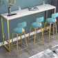 White Faux Marble Table Modern Style Bistro Bar Table for Patio Use Clearhalo 'Bar Furniture' 'Bar Tables' 'bar_tables' 'furn' 'furn_bar_tables' 'Furniture' 'Kitchen & Dining Furniture' 6650035